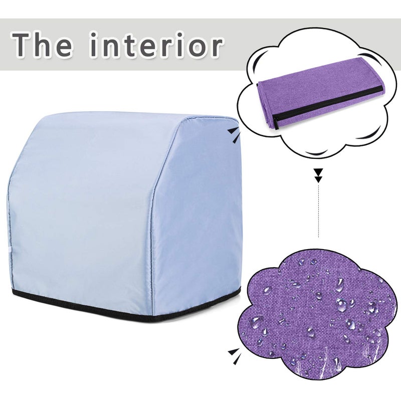 LUXJA Serger Cover with Storage Pockets for Most Standard Overlock Machines (Compatible with Singer and Brother), Purple - Image 4